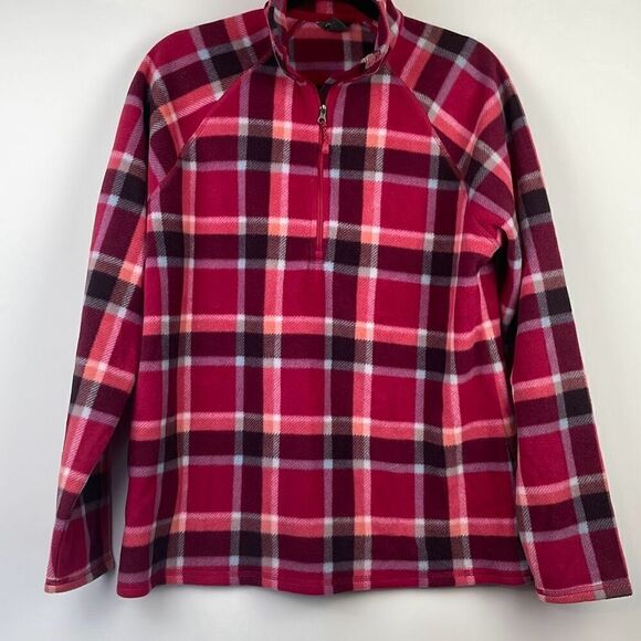 Eddie Bauer Womens Ultrasoft Mock Neck Quarter Zip Pullover Fleece Jacket Large - Picture 2 of 11